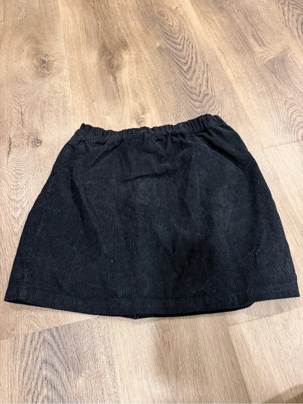 GAP Black Corduroy Button-Front Skirt